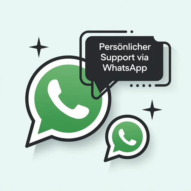 Support-Icon mit WhatsApp-Symbol und Sprechblase â persönlicher IPTV-Kundenservice auf Deutsch, iptv kaufen leicht gemacht